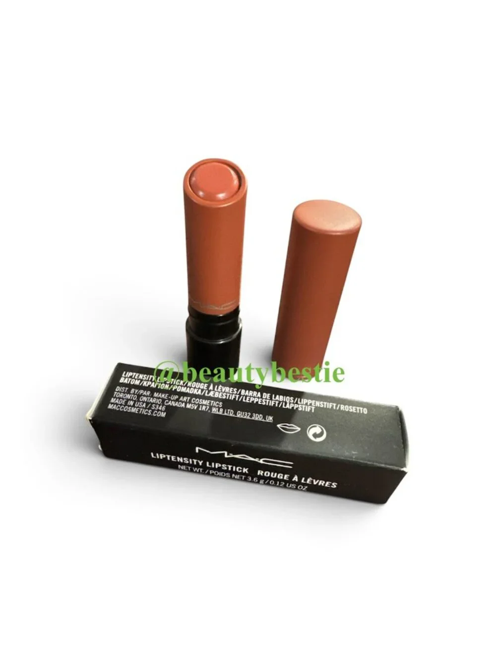 NIB MAC Liptensity Lipstick Smoked Almond Full Size Discontinued